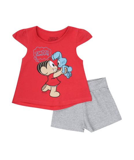 Conjunto-de-Blusa-Vermelha---Short-Monica-Cinza-Mescla-8448990-Cinza_Mescla_1