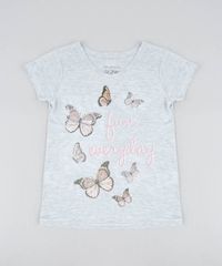 Blusa-Infantil-Borboletas-com-Paetes-Manga-Curta-Decote-Redondo-Cinza-Mescla-9504284-Cinza_Mescla_1