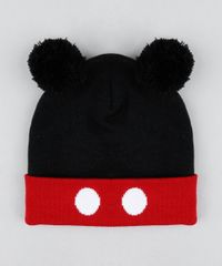 Gorro-Infantil-Mickey-em-Trico-com-Pompom-Preto-9360874-Preto_1