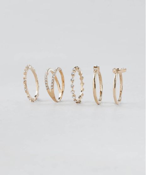 Kit-de-5-Aneis-Femininos-Dourado-9428283-Dourado_1