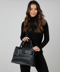 Bolsa-Feminina-Tote-Media-com-Fivela-e-Alca-Transversal-Removivel-Preta-9381299-Preto_2