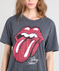 T-Shirt-Feminina-Mindset-The-Rolling-Stones-Manga-Curta-Decote-Redondo-Cinza-Mescla-Escuro-9479527-Cinza_Mescla_Escuro_4