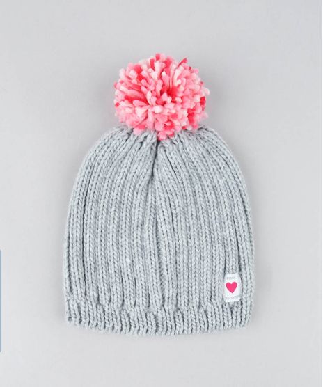 Gorro-Infantil-em-Trico-com-Pompom-Cinza-9360939-Cinza_1