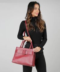 Bolsa-Feminina-Tote-Media-com-Fivela-e-Alca-Transversal-Removivel-Vinho-9381299-Vinho_2