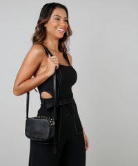 Bolsa-Feminina-Transversal-Pequena-com-Tachas-Preta-9380775-Preto_2