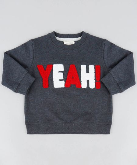 Blusao-Infantil--Yeah---em-Moletom-Gola-Careca-Cinza-Mescla-Escuro-9370138-Cinza_Mescla_Escuro_1 Blusao-Infantil--Yeah---em-Moletom-Gola-Careca-Cinza-Mescla-Escuro-9370138-Cinza_Mescla_Escuro_1