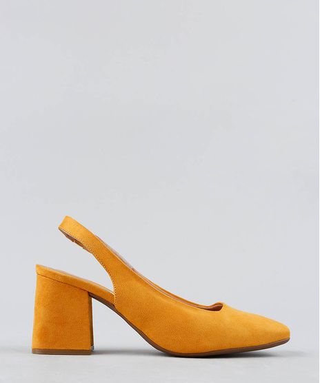 Scarpin-Feminino-Bico-Quadrado-Vizzano-em-Suede-com-Abertura-Amarelo-9472317-Amarelo_1