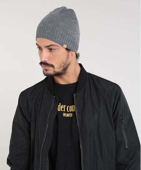 Gorro-Masculino-Basico-em-Trico-Cinza-Mescla-8903284-Cinza_Mescla_1