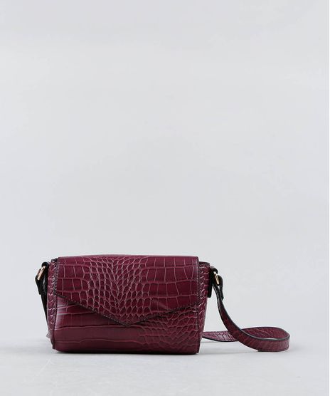 Bolsa-Feminina-Transversal-Pequena-Croco-Vinho-9386712-Vinho_1