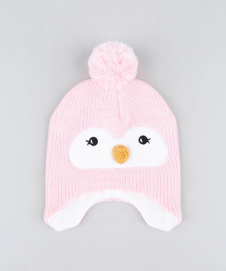 Gorro-Infantil-Pinguim-com-Pompom-Rosa-9360936-Rosa_1 Gorro-Infantil-Pinguim-com-Pompom-Rosa-9360936-Rosa_1