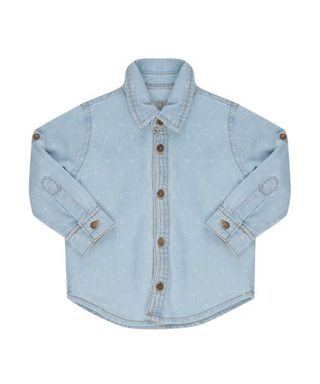 Camisa-Jeans-Estampada-de-Passaros-Azul-Claro-8453216-Azul_Claro_1