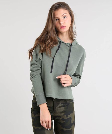 Blusao-Feminino-Cropped-em-Moletom-com-Capuz-e-Cadarco-Verde-Militar-9466833-Verde_Militar_1