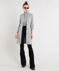 Casaco-Trench-Coat-Feminino-Longo-Estampado-Xadrez-com-Faixa-para-Amarrar-Cinza-Mescla-9361807-Cinza_Mescla_3