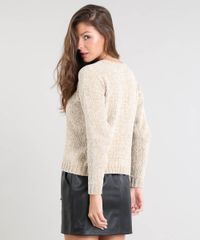 Sueter-Feminino-em-Trico-de-Chenille-Manga-Longa-Kaki-9361443-Kaki_2