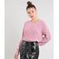 Sueter-Feminino-em-Trico-Decote-V-Rose-9359534-Rose_1
