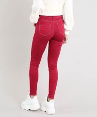 Calca-Feminina-Super-Skinny-com-Pespontos-Vinho-9483186-Vinho_2
