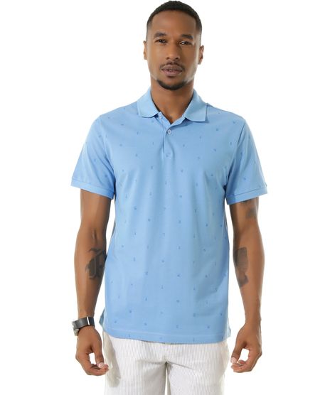 Polo-em-Piquet-Estampada-Azul-Claro-8437307-Azul_Claro_1
