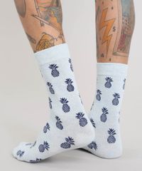 Meia-Masculina-Cano-Alto-Divertida-de-Abacaxi-Azul-Claro-9429295-Azul_Claro_3