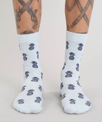 Meia-Masculina-Cano-Alto-Divertida-de-Abacaxi-Azul-Claro-9429295-Azul_Claro_4