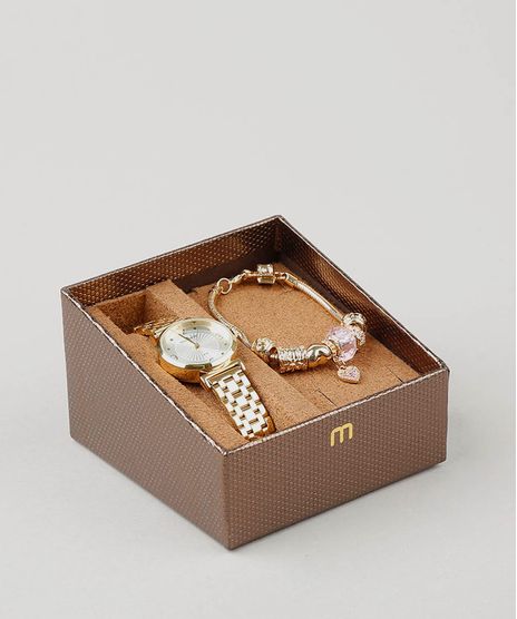 Kit-de-Relogio-Analogio-Mondaine-Feminino---Pulseira---53551LPMVDE1KB-Dourado-9527667-Dourado_1