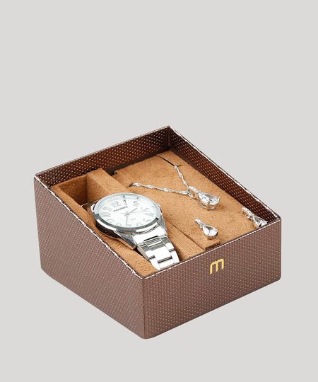 Kit-de-Relogio-Analogio-Mondaine-Feminino---Brinco---Colar---83432L0MVNE2KA-Prateado-9527682-Prateado_1