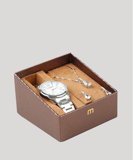 Kit-de-Relogio-Analogio-Mondaine-Feminino---Brinco---Colar---83432L0MVNE2KA-Prateado-9527682-Prateado_1