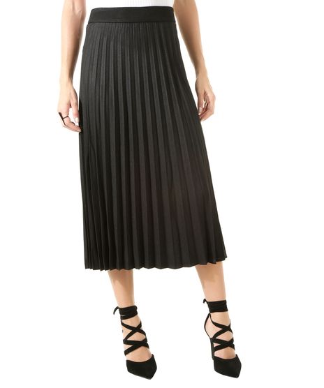 Saia-Midi-Plissada-Iodice-Preta-8357098-Preto_1