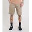 Bermuda-de-Sarja-Masculina-Slim-Estampada-de-Tubarao-Kaki-9464485-Kaki_1