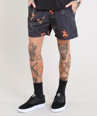 Short-Masculino-Estampado-Floral-com-Bolsos-Preto-9456391-Preto_1 Short-Masculino-Estampado-Floral-com-Bolsos-Preto-9456391-Preto_1