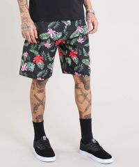 Bermuda-Surf-Masculina-Estampada-Floral-Preta-9443798-Preto_1