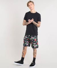 Bermuda-Surf-Masculina-Estampada-Floral-Preta-9443798-Preto_3
