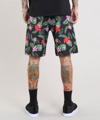 Bermuda-Surf-Masculina-Estampada-Floral-Preta-9443798-Preto_4