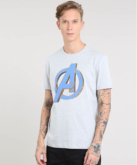 Camiseta-Masculina-Os-Vingadores-Manga-Curta-Gola-Careca-Cinza-Mescla-9485444-Cinza_Mescla_1