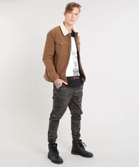 Jaqueta-Masculina-Acolchoada-Canelada-com-Pelo--Caramelo-9362542-Caramelo_3