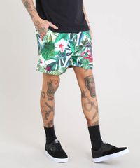 Short-Masculino-Estampado-de-Folhagem-com-Bolsos-Off-White-9456390-Off_White_1