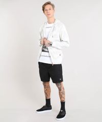 Blusao-Masculino-Estampado-de-Folhagem-com-Capuz-e-Bolso-Cinza-Mescla-Claro-9349326-Cinza_Mescla_Claro_3