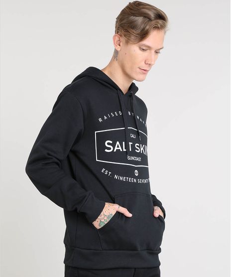 Blusao-Masculino--Salt-Skin--com-Capuz-e-Bolso-em-Moletom-Preto-9481797-Preto_1