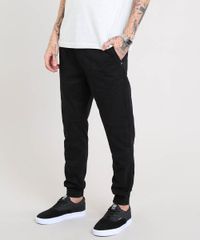 Calca-de-Sarja-Masculina-Jogger-com-Recorte-Preta-9529456-Preto_1