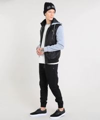 Calca-de-Sarja-Masculina-Jogger-com-Recorte-Preta-9529456-Preto_3