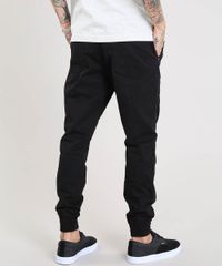 Calca-de-Sarja-Masculina-Jogger-com-Recorte-Preta-9529456-Preto_4