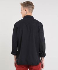 Camisa-Masculina-com-Recorte-em-Suede-Manga-Longa-Preta-9381719-Preto_2