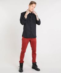 Camisa-Masculina-com-Recorte-em-Suede-Manga-Longa-Preta-9381719-Preto_3