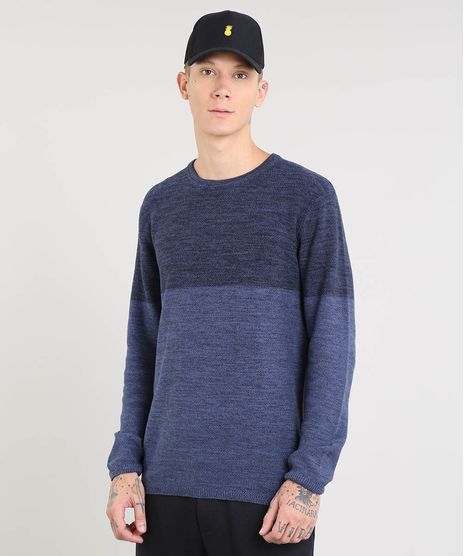 Sueter-Masculino-em-Trico-Mescla-Azul-9323655-Azul_1
