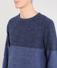 Sueter-Masculino-em-Trico-Mescla-Azul-9323655-Azul_4