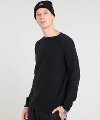 Sueter-Masculino-Raglan-em-Trico-Gola-Careca-Preto-9328444-Preto_1