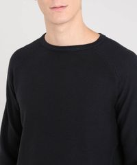 Sueter-Masculino-Raglan-em-Trico-Gola-Careca-Preto-9328444-Preto_4