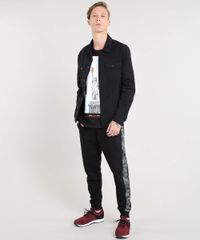 Calca-Masculina-Jogger-em-Moletom-com-Faixa-Lateral-Camuflada-Preta-9443569-Preto_3