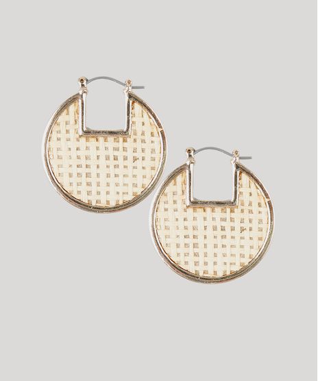Brinco-Feminino-Redondo-com-Palha-Dourado-9428277-Dourado_1