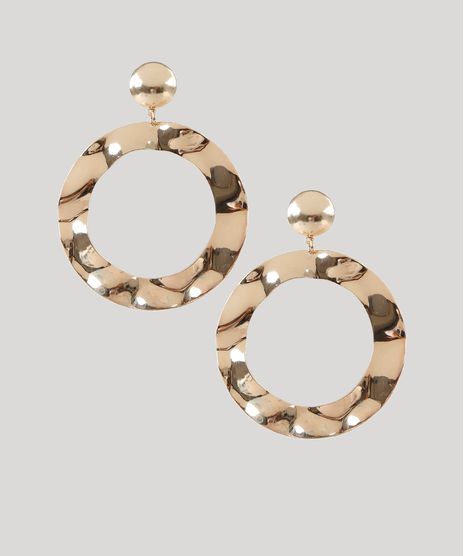 Brinco-Feminino-com-Argola-Texturizado-Dourado-9428266-Dourado_1