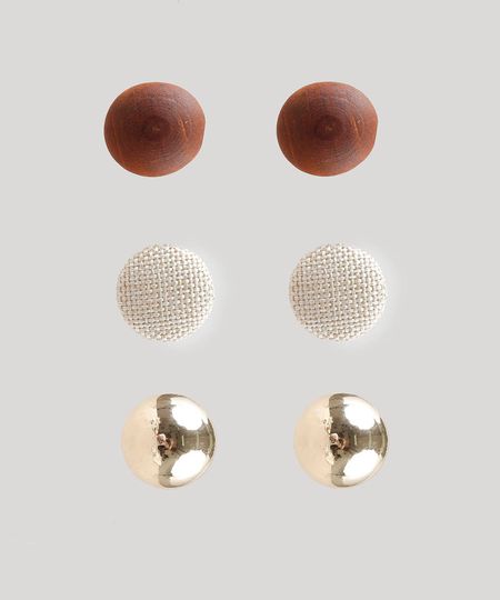 Kit-de-3-Brincos-Femininos-Redondos-Dourado-9428271-Dourado_1